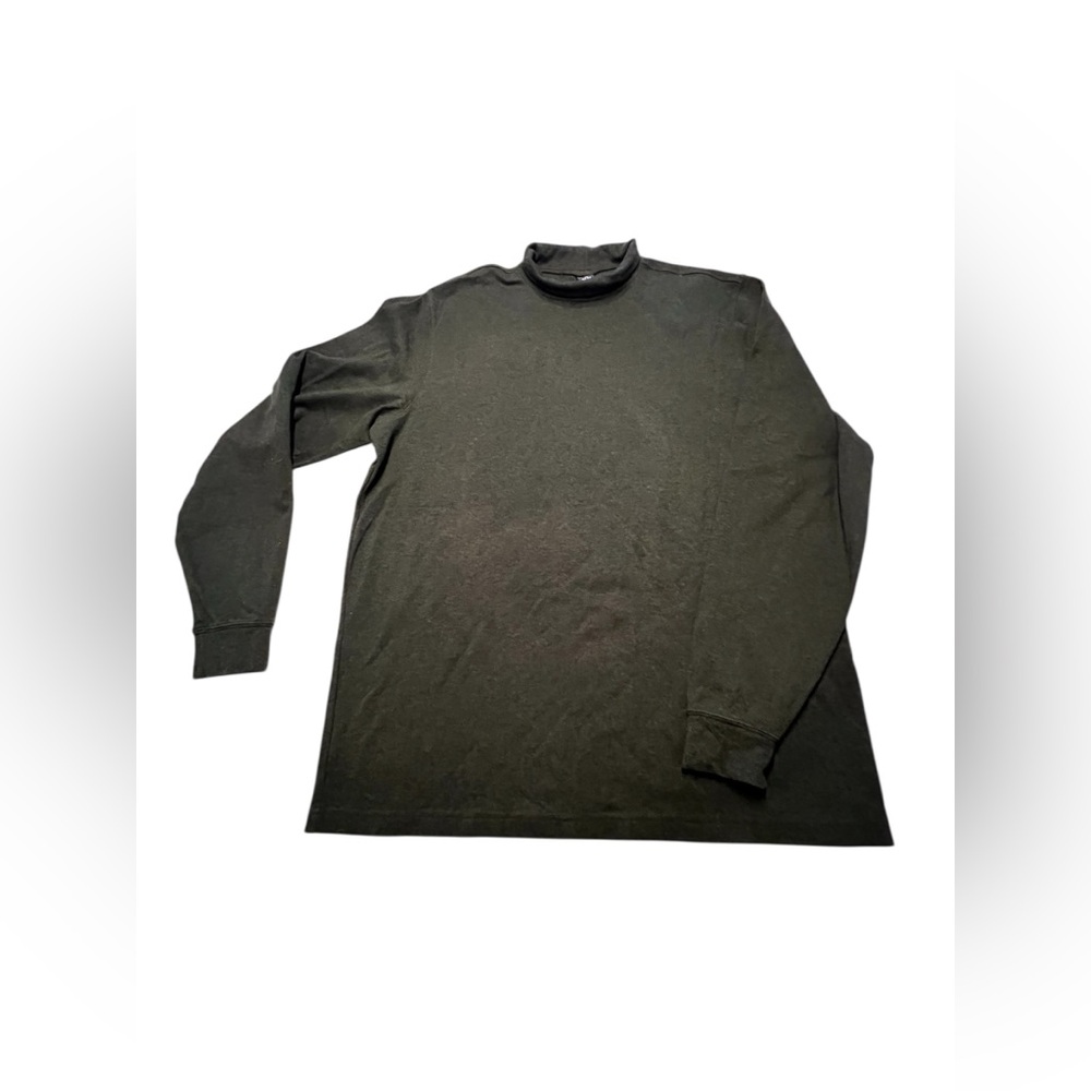 Lands’ End Forest Green  Cotton Long Sleeve Cotton Turtleneck Size XL 47-48